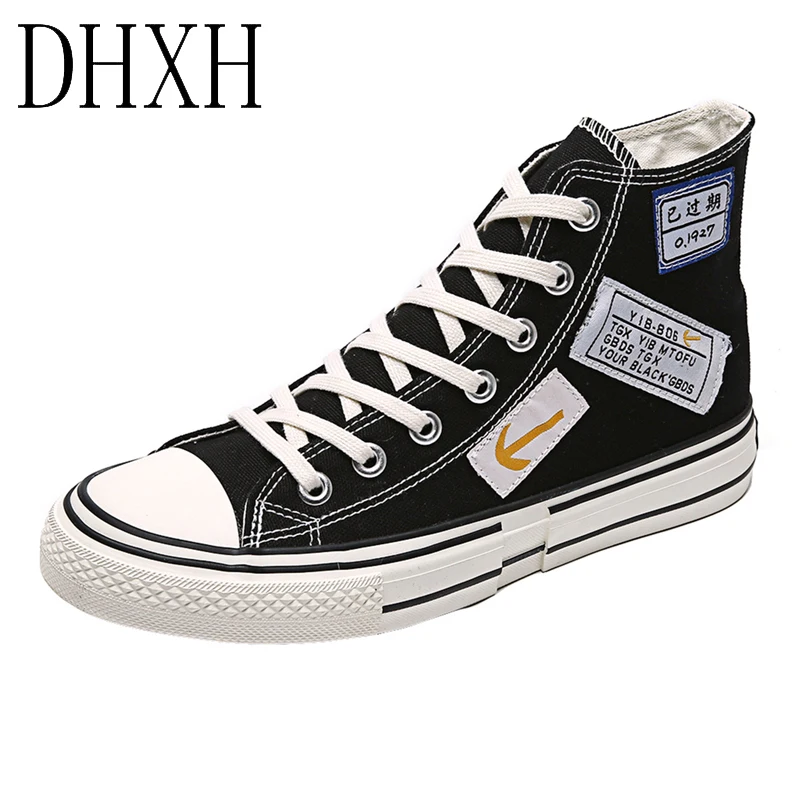 DHXH сезон осень зима Мужская обувь популярные модели Высокая парусиновая с