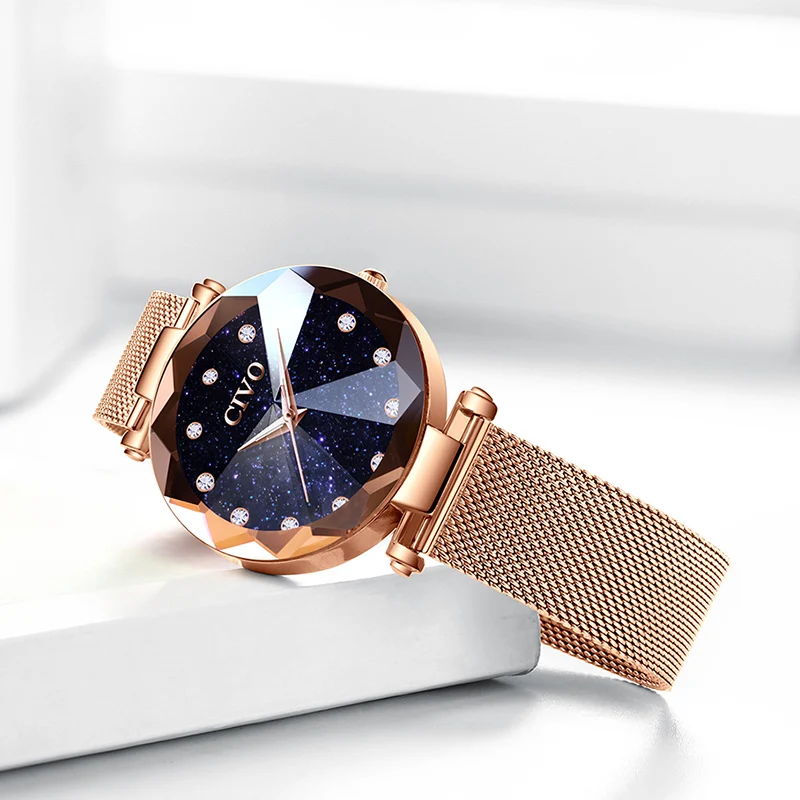 CIVO оптовая цена женские часы с кристаллами Роскошные водонепроницаемые