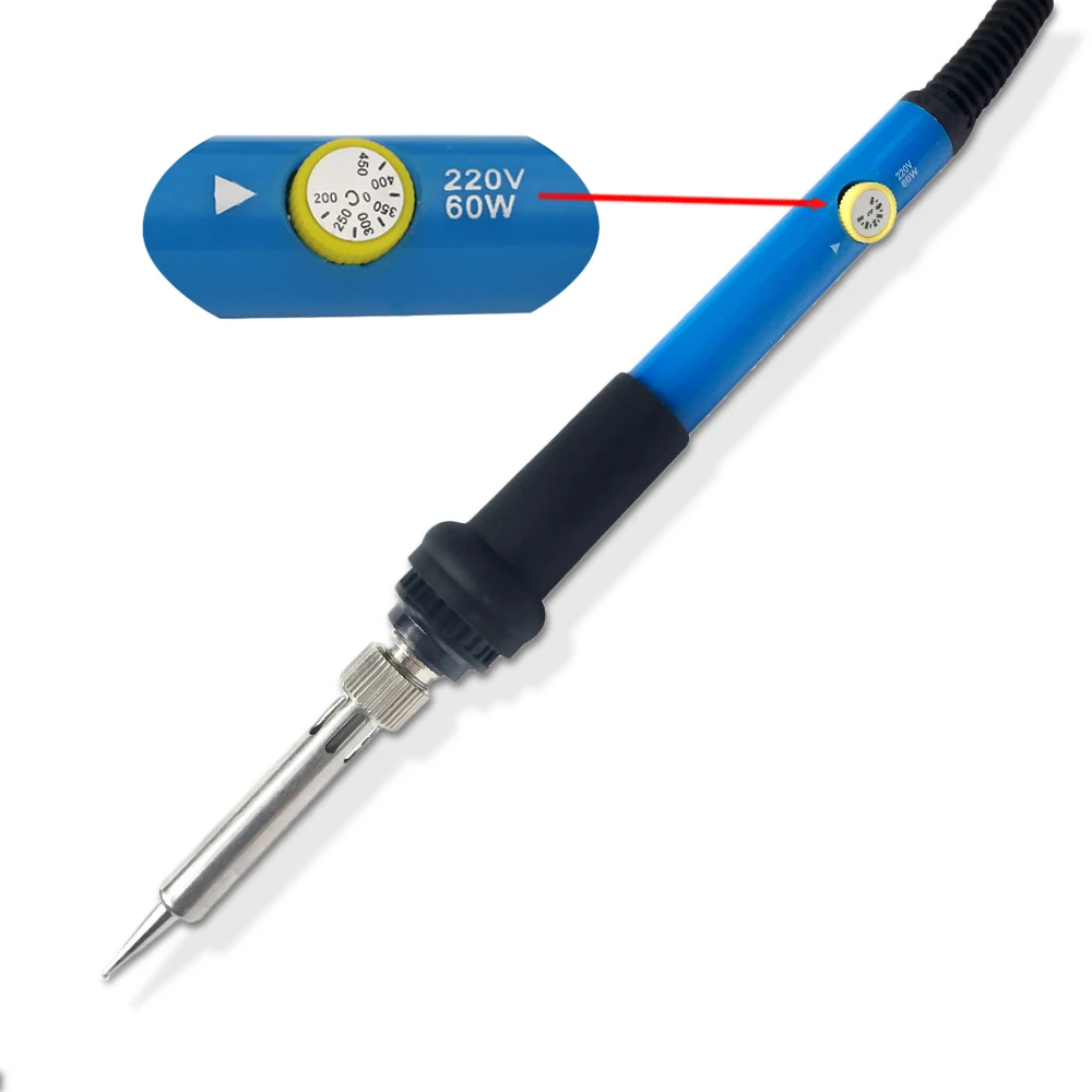

60W Soldering Iron Adjustable Temperature Electric Soldering Irons with Tin Wire Rework Station Handle Heat Pencil Welding Tools