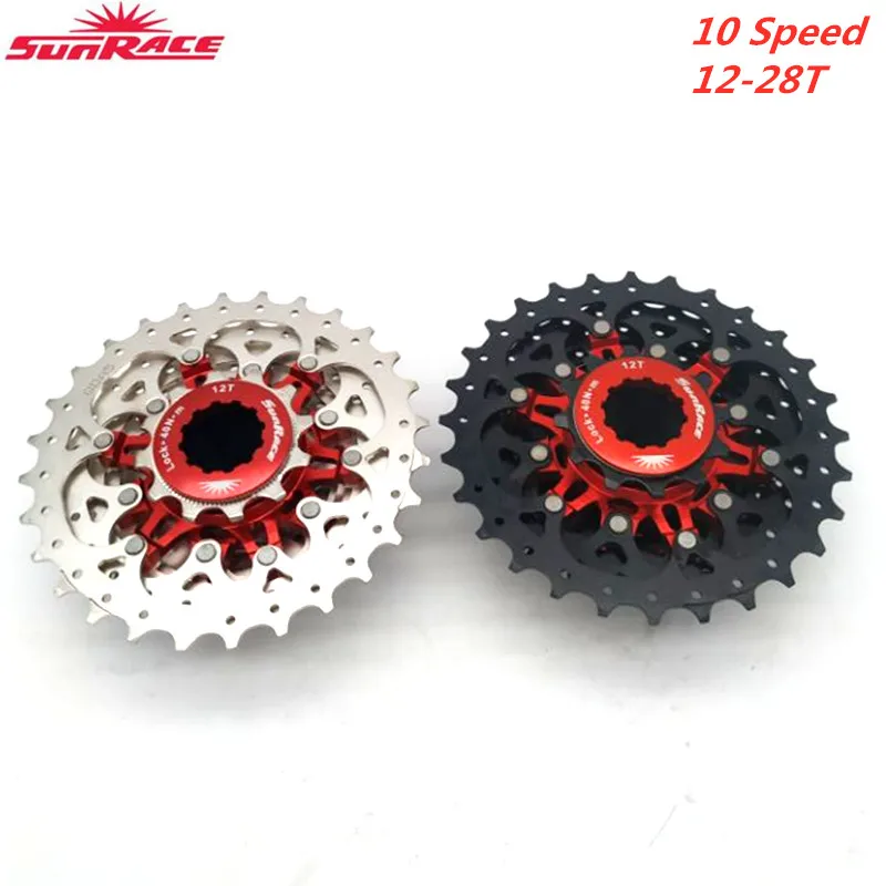 Sunracing CSRX0 Freewheel 10 speed 12-28T дорожная велосипедная кассета Freewheel Черный Серебряный велосипед запчасти