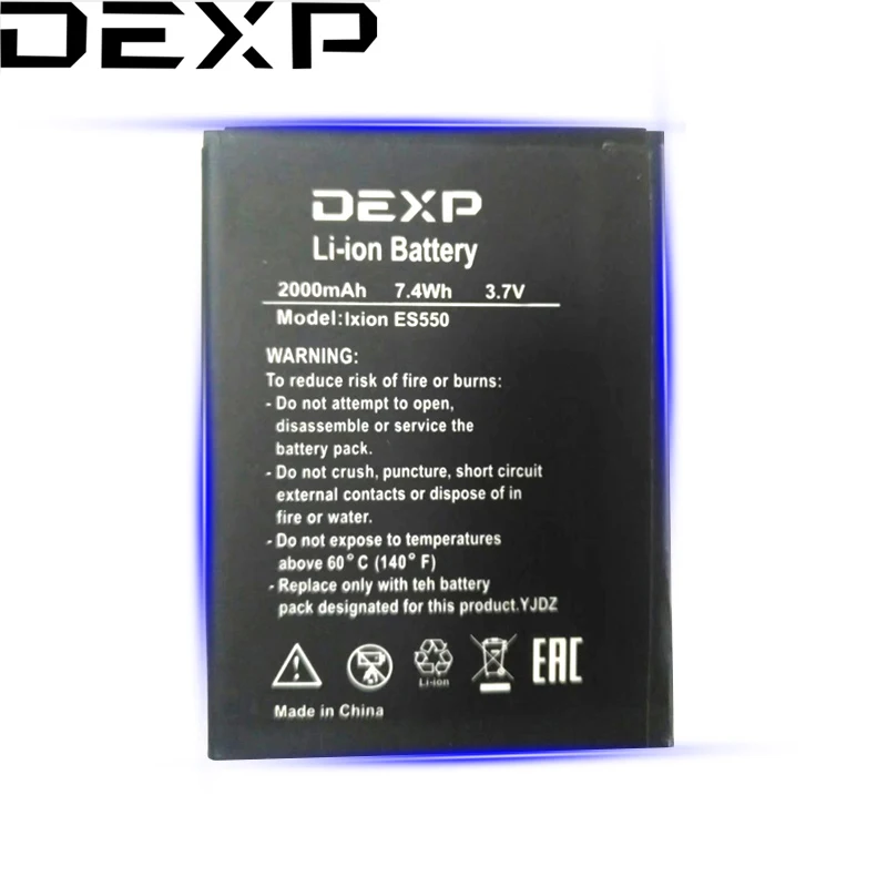 DEXP 100% оригинал ES550 2000 мАч батарея для Ixion ES 550 телефон новое производство высокое