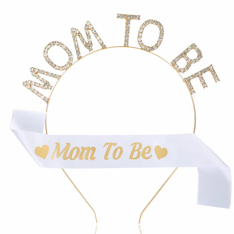 

Mom to Be Crown Glitter Satin Sash Shoulder Strap New Mommy to Be Party Favors Baby Shower Crafts Party Birthday Decor Supplies
