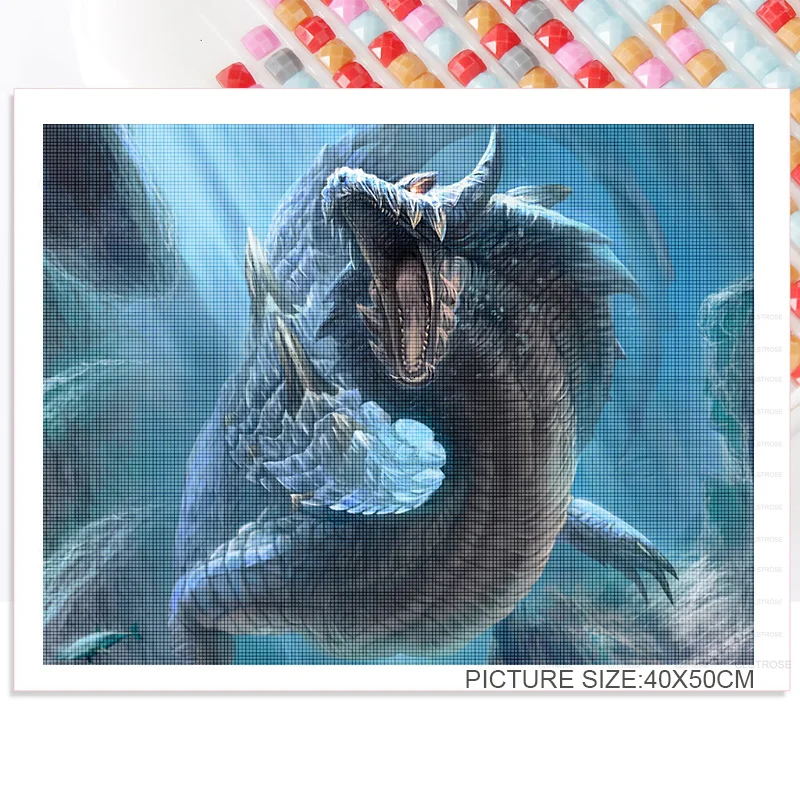 

Diamond Painting Diy 5D Primitive Society Acrylic Material All Kinds of Variation Dinosaur God Animal Pattern Background Living