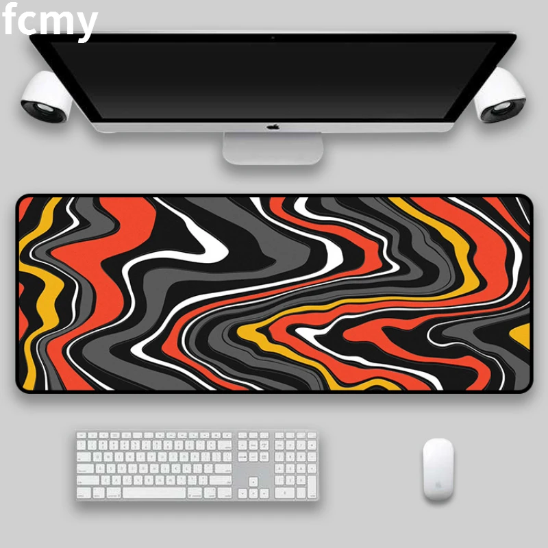 Large Gaming Mousepad Art Strata Liquid Mouse Pad Compute Mat Gamer Stitching Desk XXL for PC Keyboard Carpet  Канцтовары