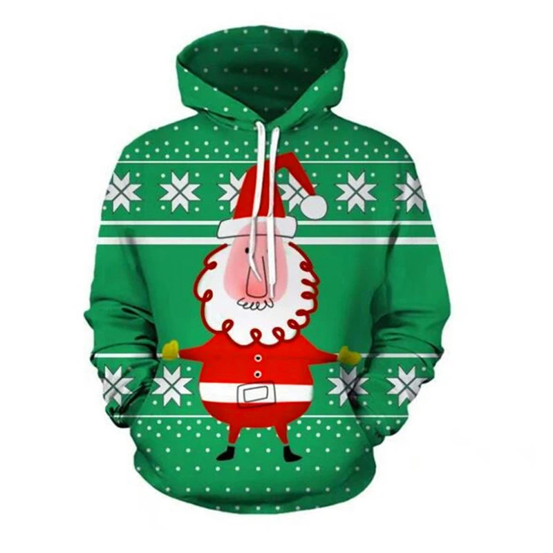 Женская Рождественская Толстовка с большим карманом вечерняя принтом снеговика