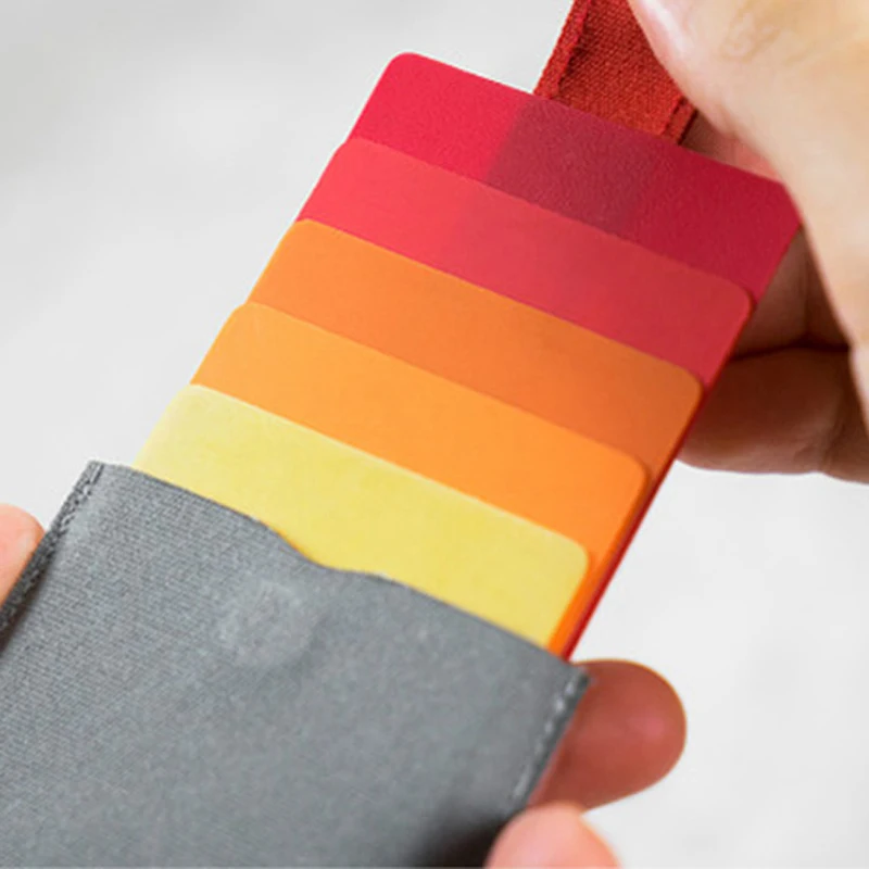 New DAX V2 card holder Mini Slim Portable Card Holders Pulled Design Men Wallet Gradient Color 5 Cards Money Short Women Purse images - 2