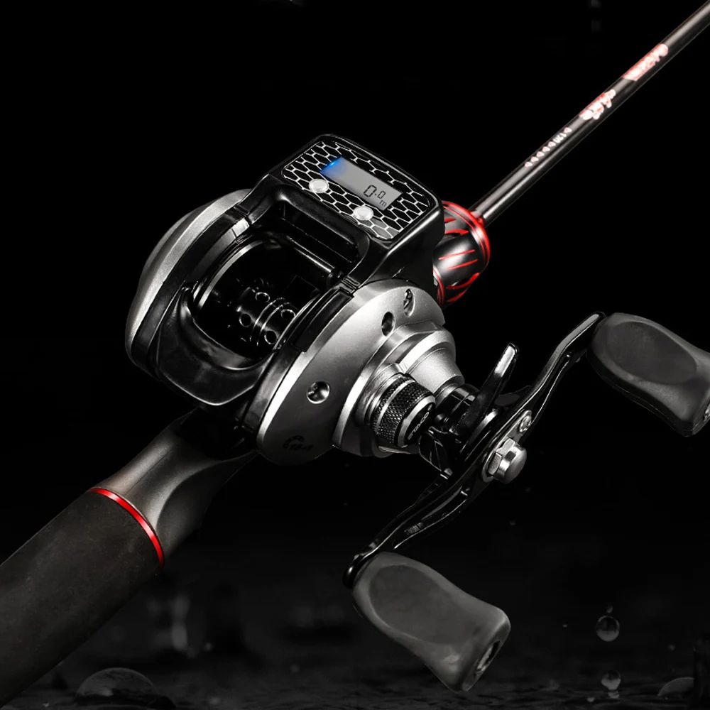 

Fishing Reel with Digital Display 6.3:1 16+1BB Left/Right Hand Low Profile Line Counter Bait Casting Wheel Pesca High Quality