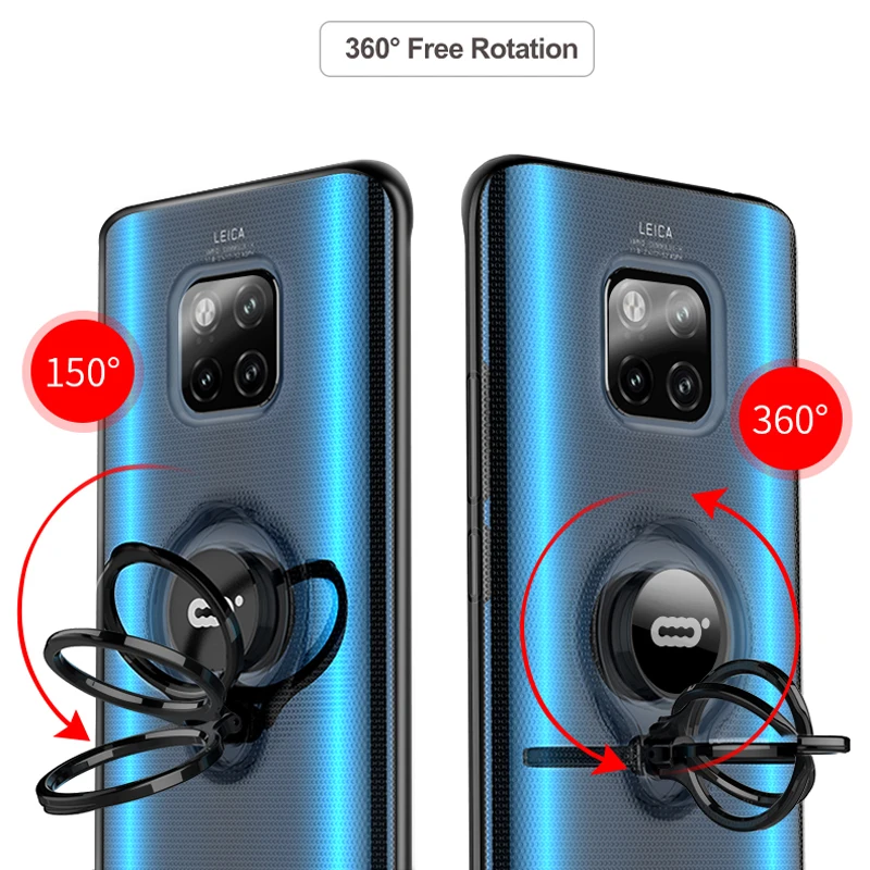 Магнитное кольцо для чехла Huawei Mate 20 Pro X со стойкой для автомобиля 360 поворот для крышки.