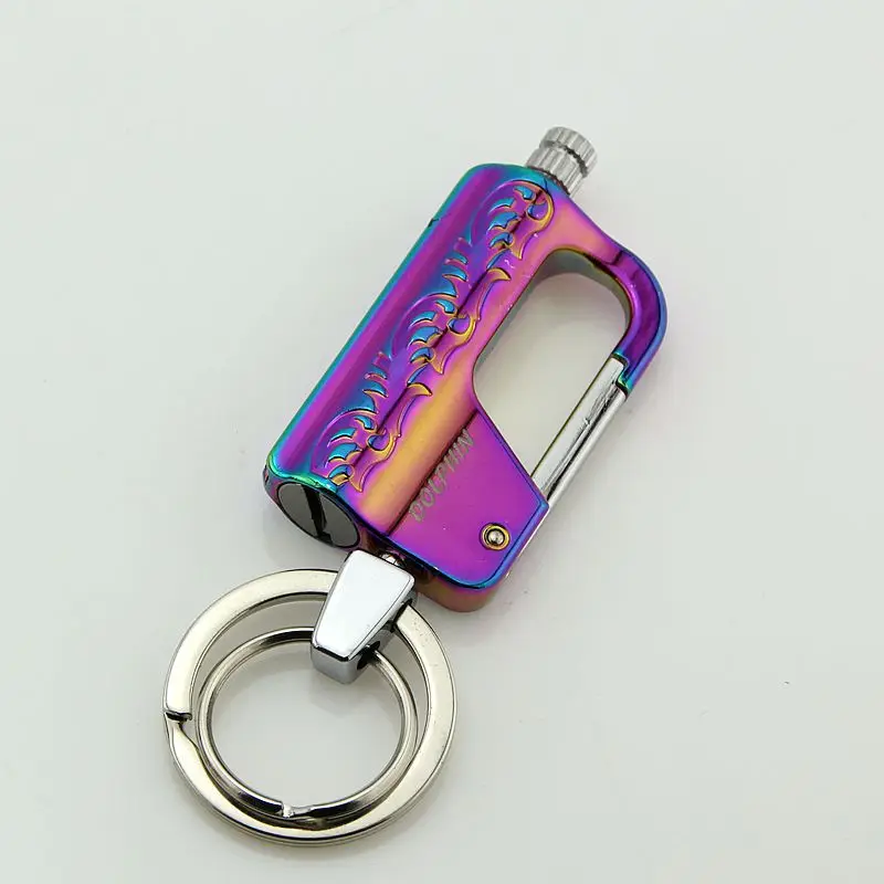 

HY-65 Keychain Ten Thousand Matches Pendant Type Creative Universal Windproof Waterproof Lighter Men's Portable Kerosene Lighter