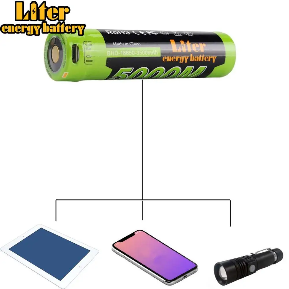 Бесплатная доставка фонарик 18650 USB 3 7 V 3500MAH power Bank портовый огонь внешний