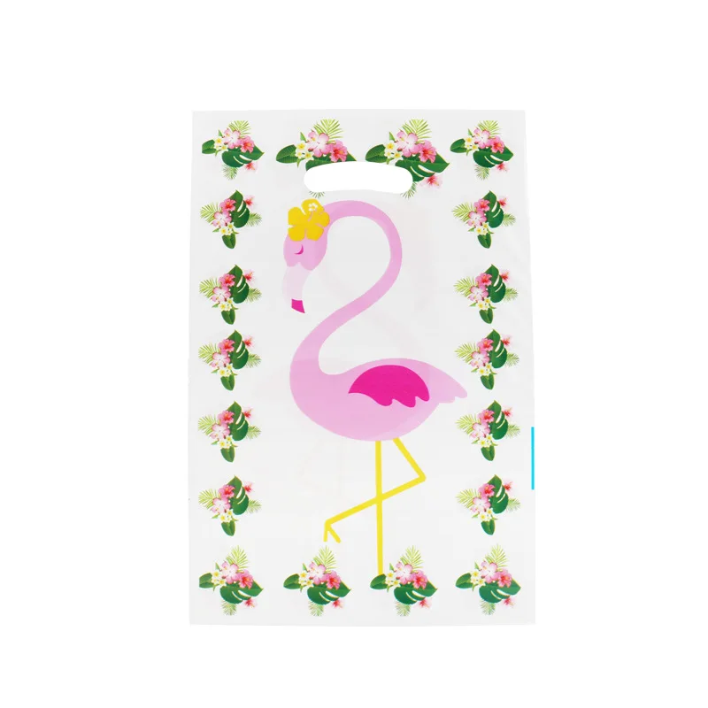 Gift Bag(10pcs) Набор для вечеринки в честь Дня Рождения, для девочек, с рисунком фламинго, свадебные украшения, одноразовые столовые приборы, вечерние тарелки, бумажные соломинки, для детского душа - Цвет: Gift Bag(10pcs)