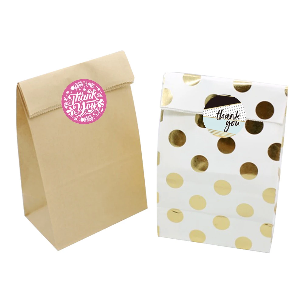

24Types Big Size Thank You Stickers Seals Label Geometric Bold for Small Business Your Order Packages Envelopes Gift Cards Mails