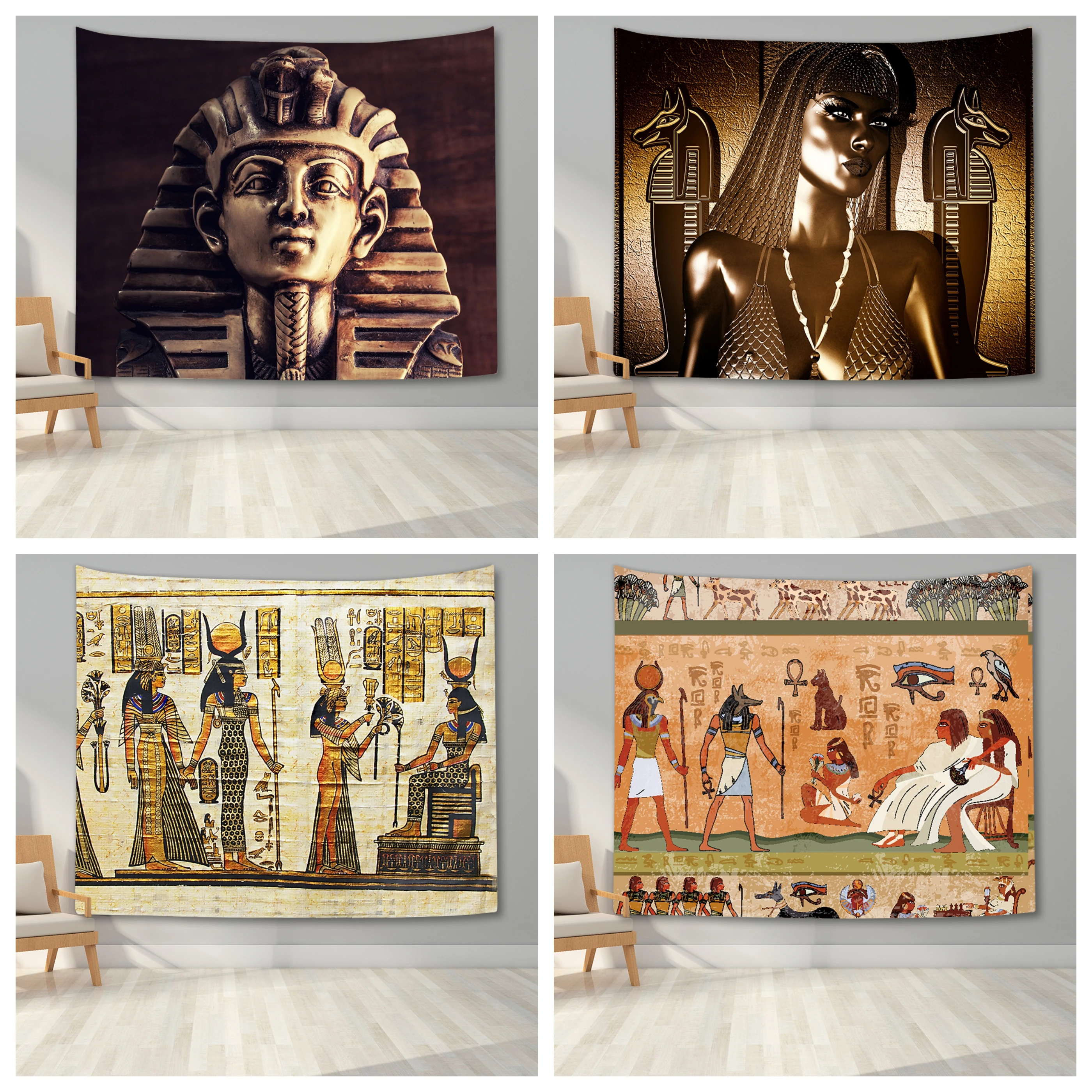 

Гобелен в египетском стиле настенный Древнего Египта мифологии гобелен Спальня стены искусства Одеяло для Спальня Колледж Общежитие Декор