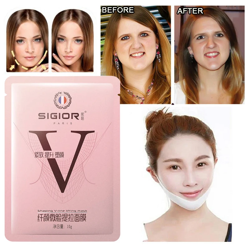 Lifting Face Masks V Shape Slim Chin Check Neck Lift Peel-off Mask Shaper Slimming Bandage Skin Care TSLM1 | Красота и здоровье