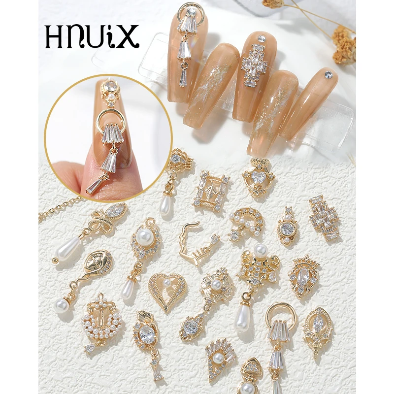 HNUIX 2 штуки 3D металлические украшения для ногтей японские Высокое качество