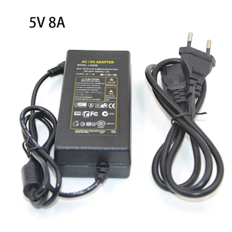 5v 8a AC 100-240 В к DC 5 В 1A 2A 3A 4A 5A 6A 8A переключатель питания трансформатор для светодиодной ленты свет CCTV камера AC DC адаптер зарядное устройство - Цвет: 5v 8a