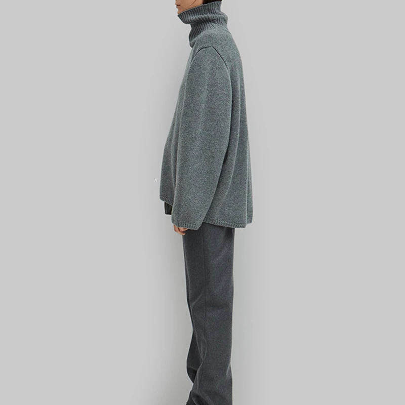 TWOTWINSTYLE Korean Knitting Minimalist Women's Sweater Turtleneck Long Sleeve Oversized Female Sweaters 2019 Autumn Fashion New | Женская