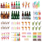 112 миниатюрный кукольный домик, миниатюрная фотобутылка, имитация напитков, модель, игрушки, фрукты, напитки, игровой кукольный домик, аксессуары для кукол