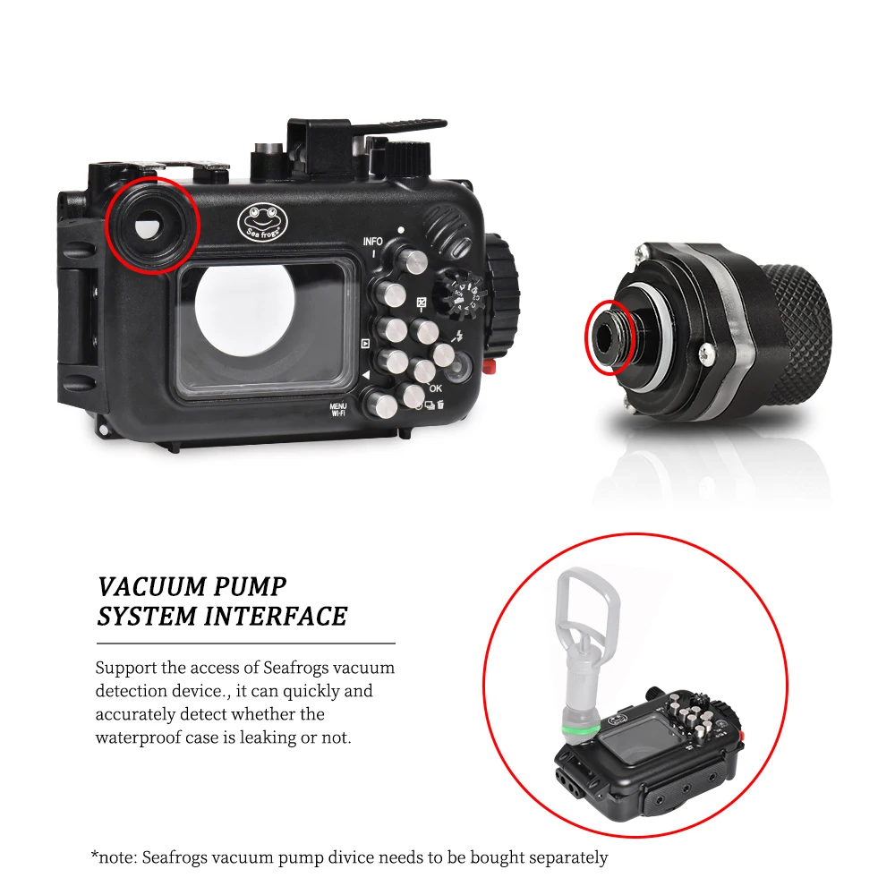 للبيع Searogs 100 متر TG5 TG6 سبائك الألومنيوم تحت الماء الغوص مثبت مضاد للماء الحال بالنسبة أوليمبوس TG-5 TG-6 كاميرا