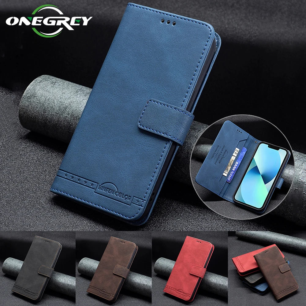 

Leather Phone Bags Case For OPPO A72 A52 A92 A74 A94 A54 S A55 A53S A15 Reno 5Z 5F F19 Pro Plus Realme C21 C20 C15 C12 C25 Cover