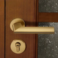 brushed brass modern security locks for home door handle gold for bedroom door handle with lock mortise door lock