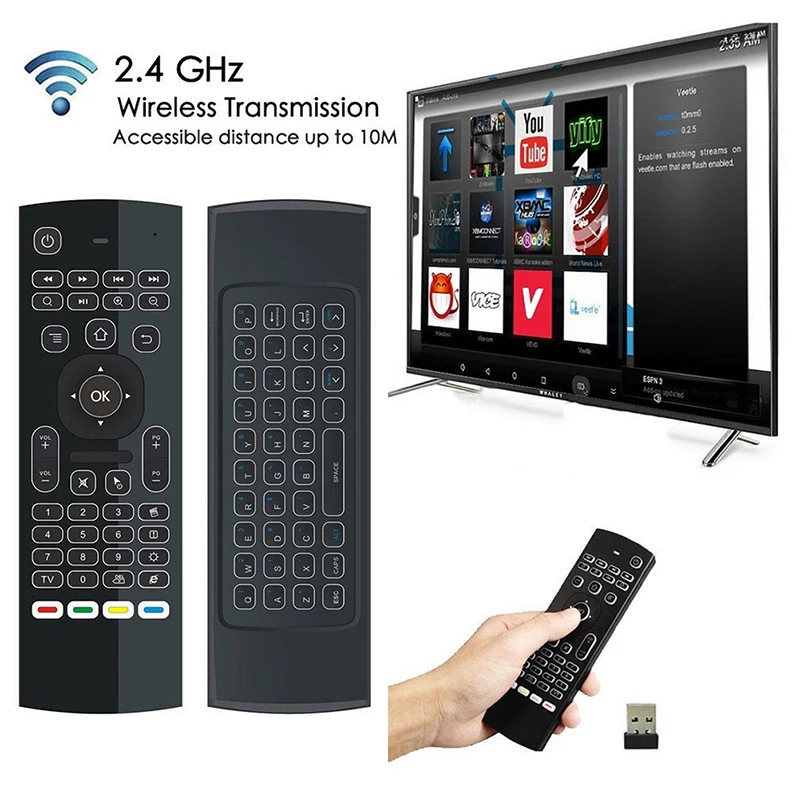 Пульт дистанционного управления MX3 с подсветкой 2 4 ГГц беспроводная клавиатура