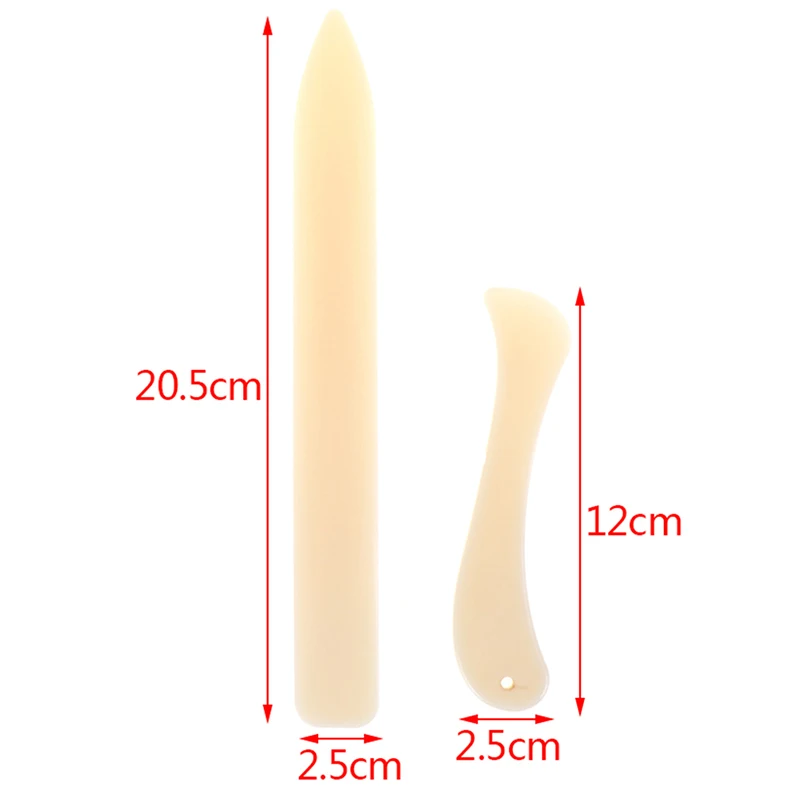 

2Pcs/Set Pastic Open Letter Knife For Leather Scoring Folding Creasing Paper Home Handmade Accessories