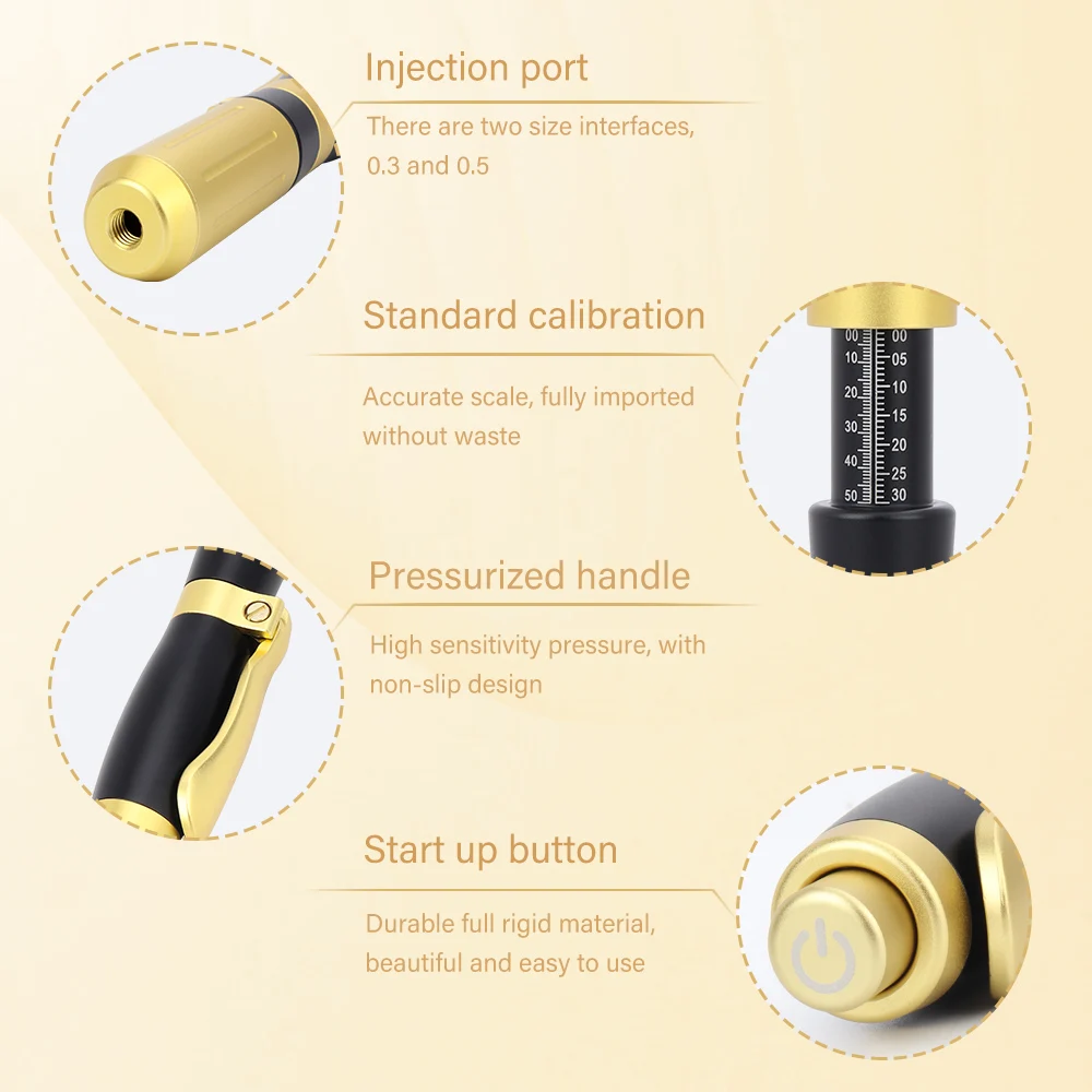 

2 In 1 Hyaluron Pen Face Beauty Hyaluronic Acid Lip Filler Anti Wrinkle Hyaluron Gun High Pressure Hyaluronic Pen Lip Injection