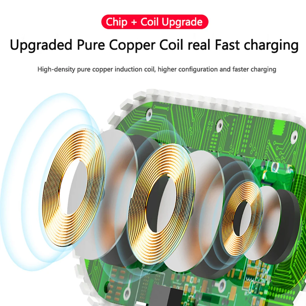 

15W Qi Wireless Charger Stand Fast Wireless Charging Pad For iPhone 11 XR 11Pro XS Max 8Plus X 10 SE2 iWatch 5 4 3 2 Airpods Pro