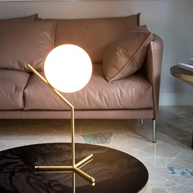 Новый дизайн креативные светильники бронзовая стеклянная кровать боковая лампа