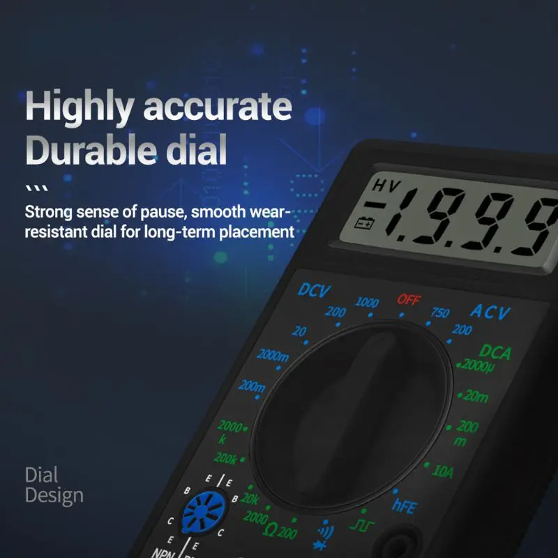 Цифровой мультиметр DT830X Вольтметр Амперметр Омметр DC10V ~ 1000V 10A AC 750V тестер тока er