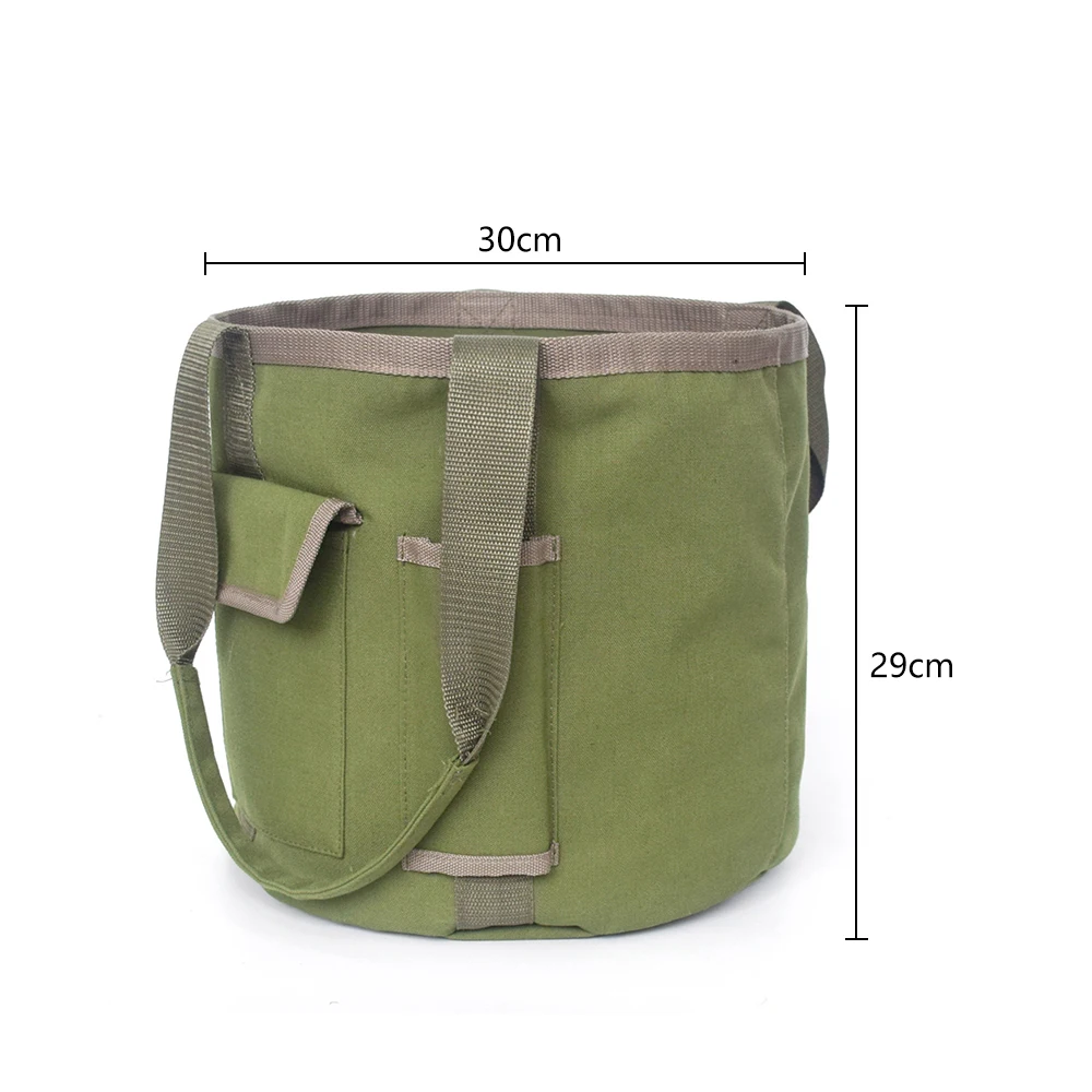 

Bucket Tool Organizer Garden Tools Storage Bag with Pockets Garden Tote Canvas Garden Tool Set Kit