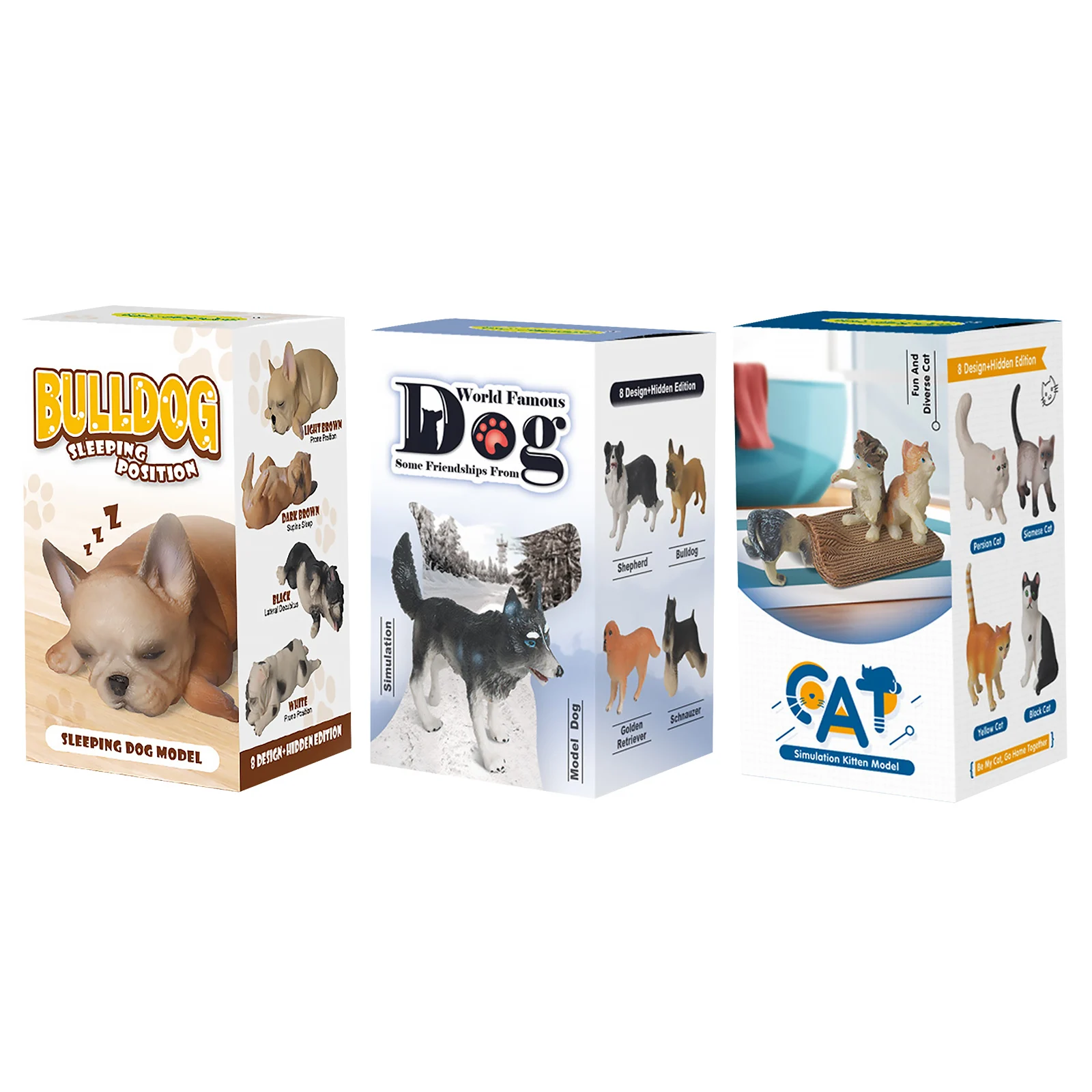

New Animal gift Box Toys Collectable Puppy Cat Statue&Sculpture Decoration for Home Office Desktop Ornaments Christmas Gifts#20