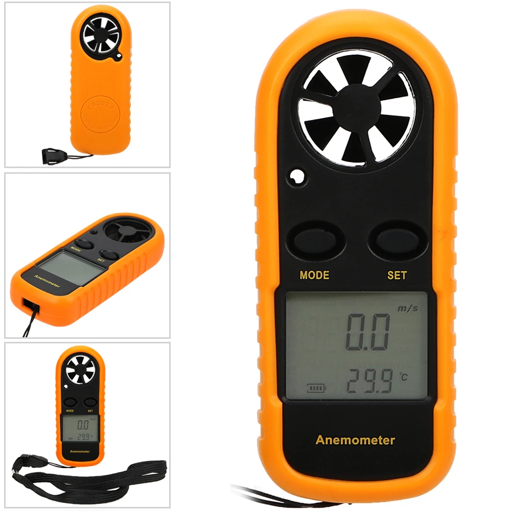 

Pocket Smart Wind Speed Gauge Meter Wind Thermometer Anemometer Digital Display High Precision Hand-held 0-30m/s