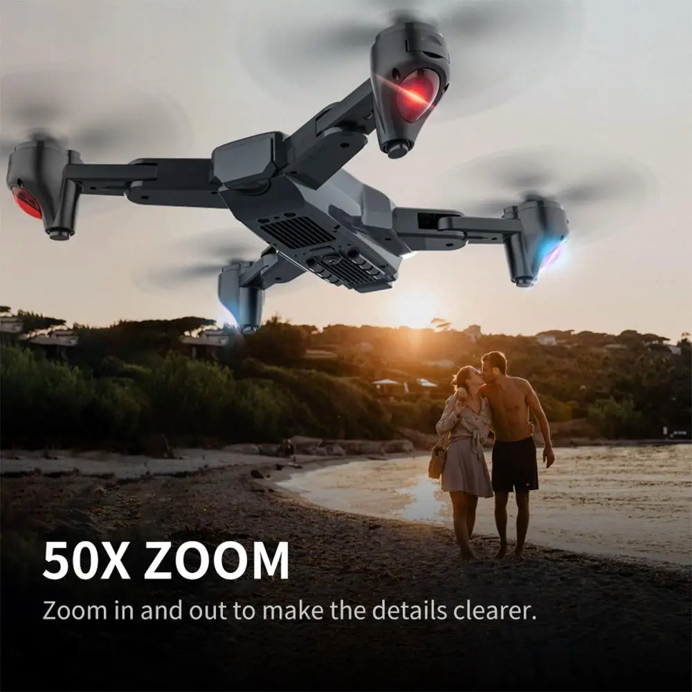 

Profession Drone 4K with HD Camera WIFI Dual Camera Follow Me Quadcopter FPV Smart Drone Long Battery Life Altitude Hold RC
