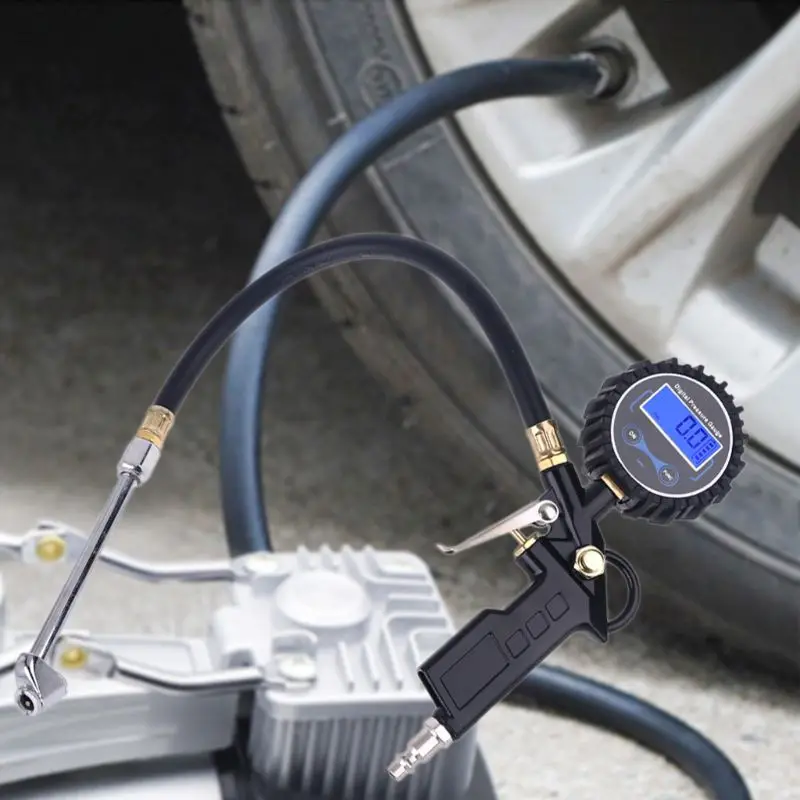 Carro digital pneu inflator medidor de pressão