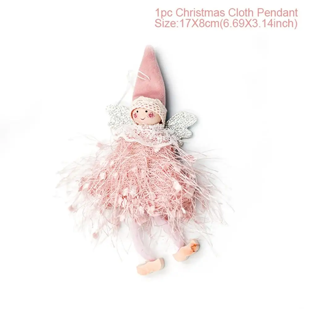 QIFU Christmas Angel Pendant Christmas Decor for Home Christmas Tree Ornaments Xmas Doll Gifts Cristmas Elf New Year - Цвет: Christmas Doll 21