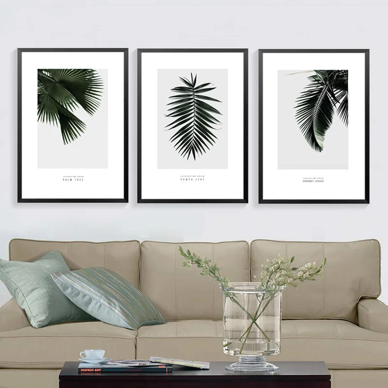 

Creativity Plant Leaves Cactus Succulent Photography Canvas Painting Sofa Background Wall Picture Leaf Poster Room Decoration