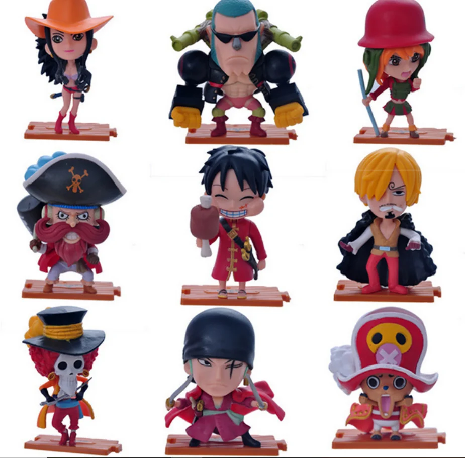 

Free Shipping Ace And Other Cartoon Characters PVC Action Figure Toys Dolls