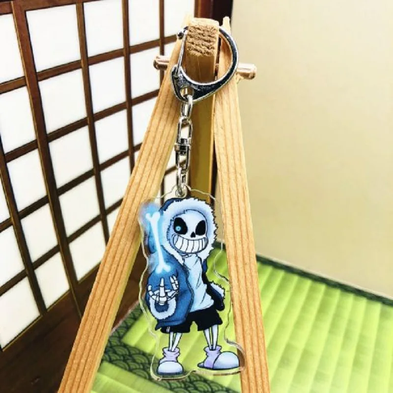 

Acrylic Key Chain Anime Undertale Sans Papyrus Undyne Cartoon Model Transparent Keychains Fashion Backpack Keyring Gift For Man