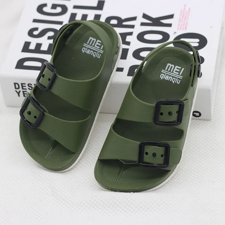 

New Boys Sandals Kids Shoes Summer Children Beach Shoes Male Sports Anti-slip Casual Toddler Baby PU Leather Rubber Sandal Flats