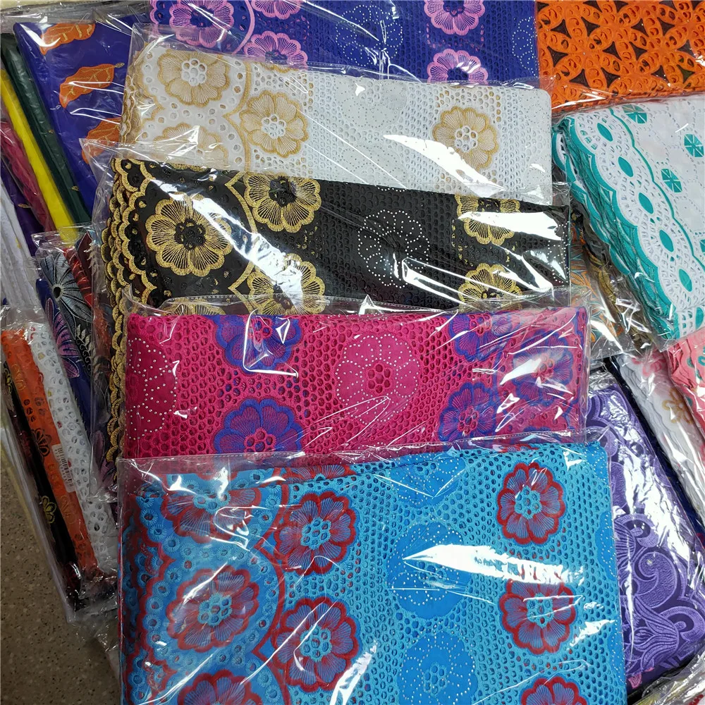 

Swiss Lace Fabric 2021 Latest Dry Lace Embroidery African Cotton Fabrics Swiss Voile Lace In Switzerland For Wedding Party Sew