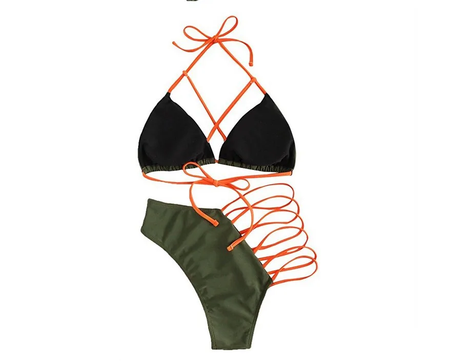 Супер сексуальный купальник с высокой талией бикини бандажный без стали женский