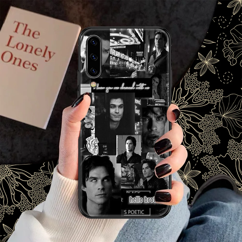 Damon Salvatore The Vampire Diaries Phone case For Samsung Galaxy A 3 5 7 8 10 20 21 30 40 50 51 70 71 E S 2016 2018 4G black images - 6