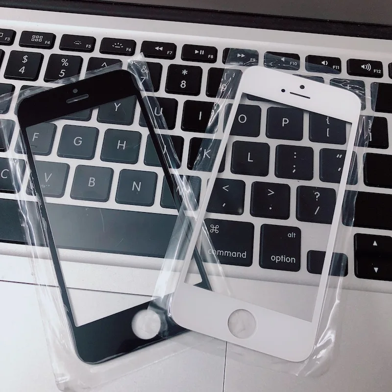 Внешнее стекло с дигитайзером на экран черный и белый цвет для Iphone 5 5G 5C