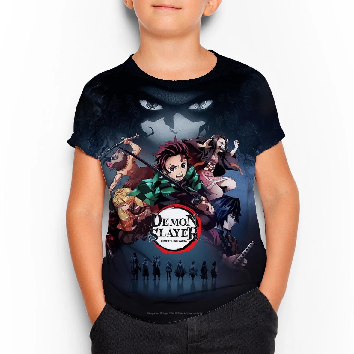 

Demon Slayer Kimetsu No Yaiba 3D Printing Summer Boys Girls Tshirt Children's Clothing Cartoon Oversized T-shirt Teens T-shirts