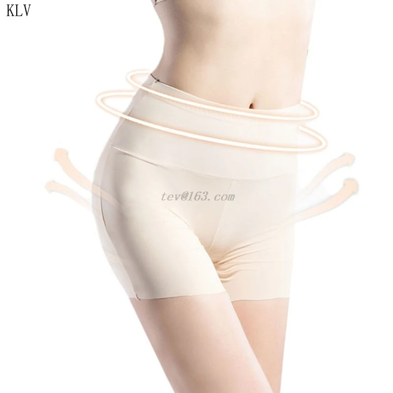 Женские шорты с высокой талией невидимые бесшовные хлопковые трусы боксеры из
