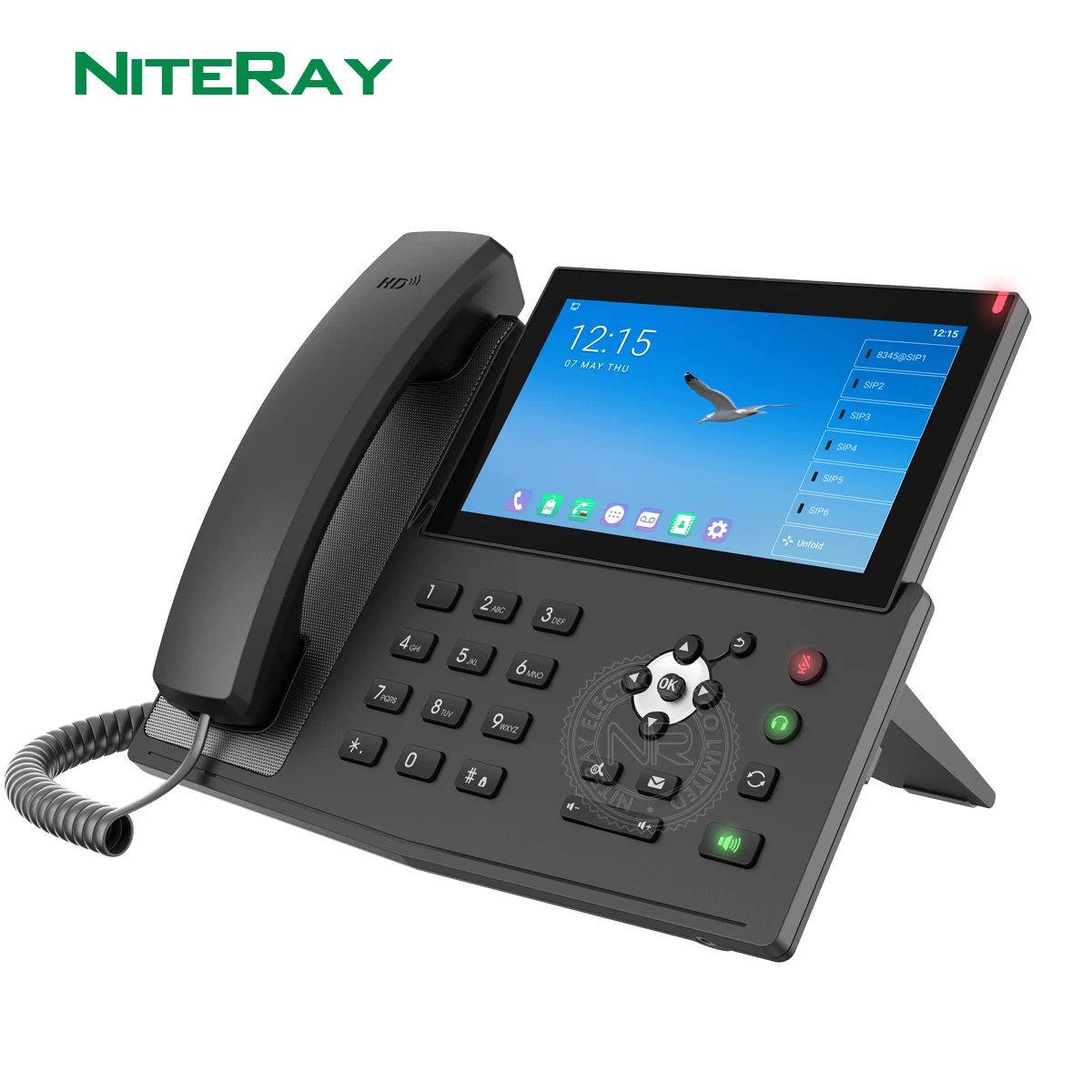 X7A Android сенсорный экран IP телефон 112 DSS клавиши 20 SIP линий Поддержка WiFi/Bluetooth для