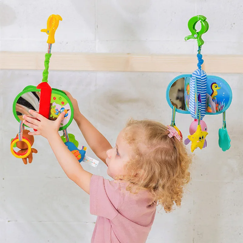 Вращающаяся кровать для новорожденных с колокольчиком Детская плюшевая коляска