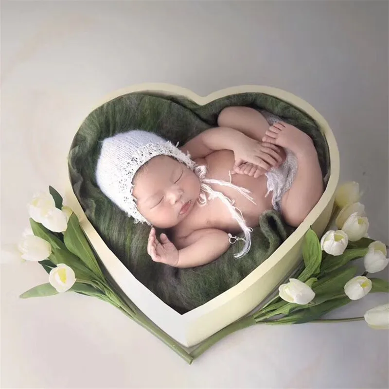 Реквизит для детской фотосъемки деревянный ящик в форме сердца аксессуары